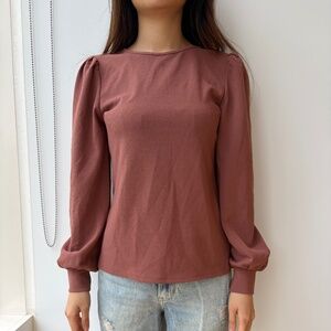 Coral Pink Long Sleeve Blouse Professional